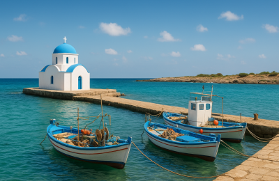 As the heatwave bows out and village feasts fill the air, Cyprus swaps sizzling pavements for summer breezes, and maybe a well-earned afternoon nap. Image is AI generated