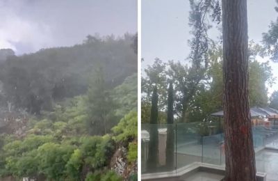 Gentle September showers visit Paphos Forest and mountain resorts. Photo and videos courtesy of Kitas Weather Facebook