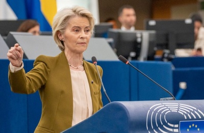 Von der Leyen announces EU sanctions on Israel, aid measures for Gaza. Photo credit: European Parliament Facebook