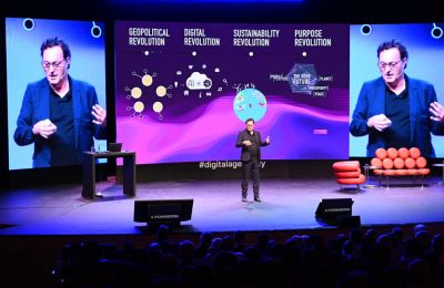 Leonhard urges a human-centered approach to artificial intelligence and emphasizes the need for ethical corporate practices.