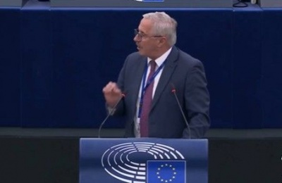 The report also depicts disputed Turkey-Libya maritime boundaries, raising concerns over international law and member states’ sovereignty. Photo screen captured from Giannis Maniatis Facebook video