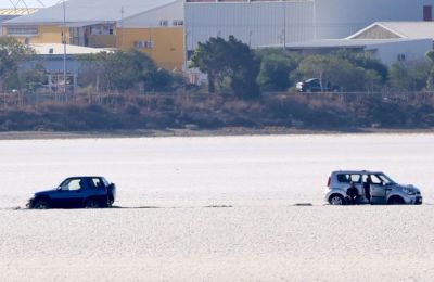Owner of Vehicles Stuck in Aliki Faces €10,000 in Fines. Photo by Philippos Christou