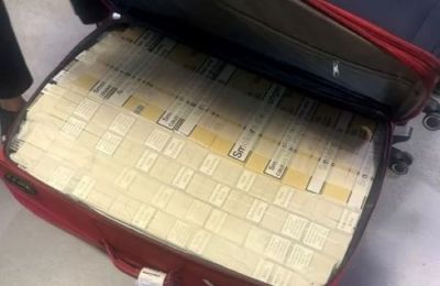 File photo of previous tobacco bust at Paphos airport