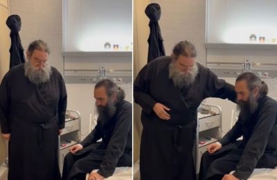 Advisers say he will consult two cardiac surgeons before deciding whether to return to the Synod. Photo screen captured from Ορθόδοξη Πίστη Facebook video