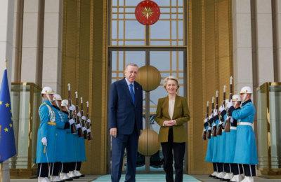 Turkish President Erdogan and EC President von der Leyen