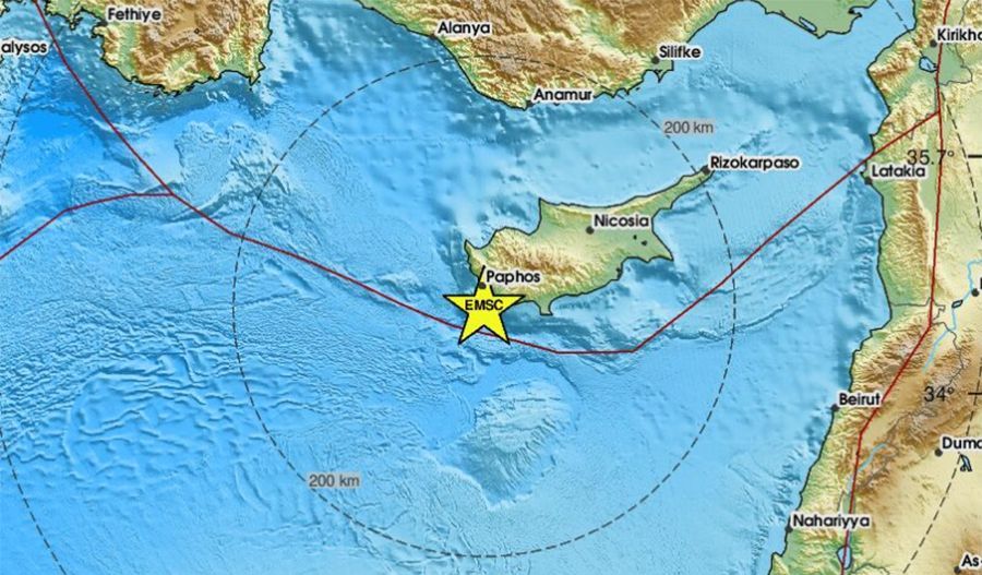 Earthquake shakes Cyprus, epicenter in Paphos