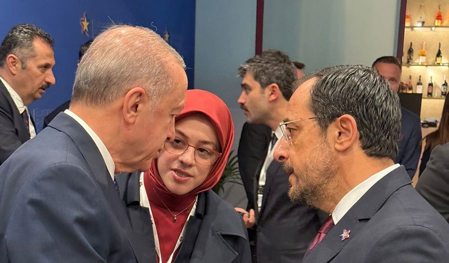 File photo - Turkey's President Erdogan and President Christodoulides at Tirana in May 2025.