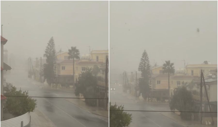 Heavy rain and strong winds hit Nicosia as yellow warning remains in effect