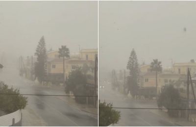 Heavy rain and strong winds hit Nicosia as yellow warning remains in effect