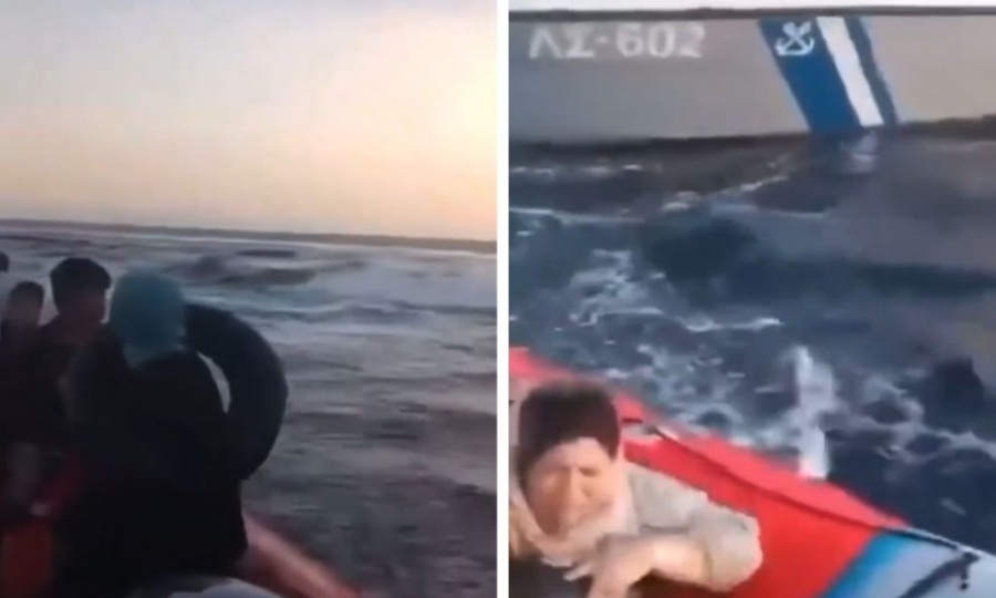 Video shows Greek Coastguard vessel ramming migrant dinghy