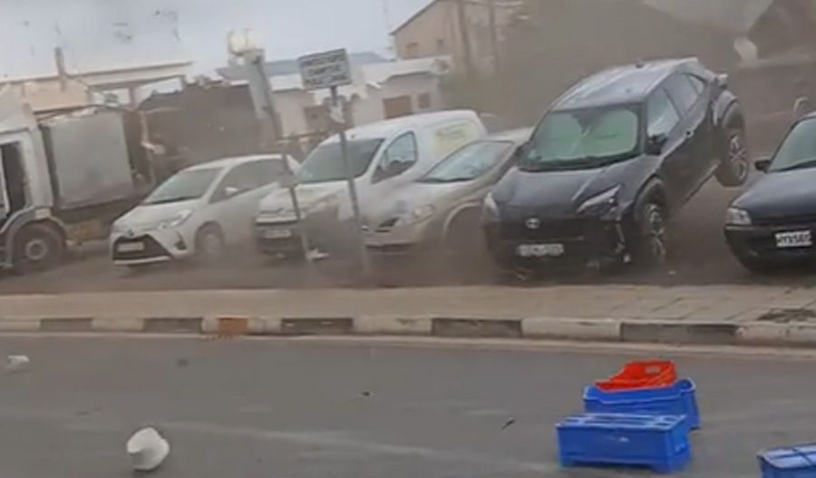 Tornado rips through Avgorou, lifting cars and tearing roofs off homes