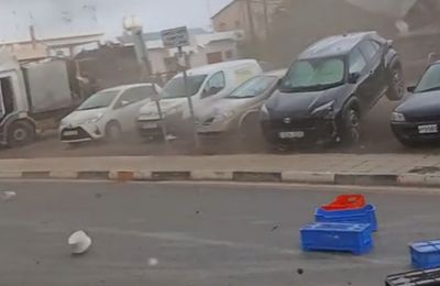 Tornado rips through Avgorou, lifting cars and tearing roofs off homes