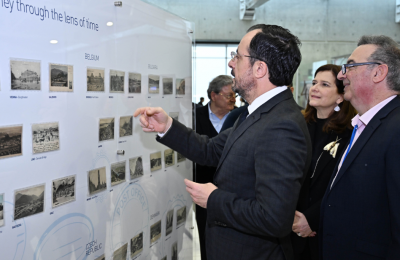 As 20,000 guests head to Cyprus, a postcard exhibit sets the scene