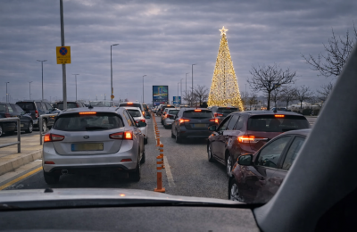 Airport operator urges travelers to book parking in advance as arrivals and departures remain high. File photo