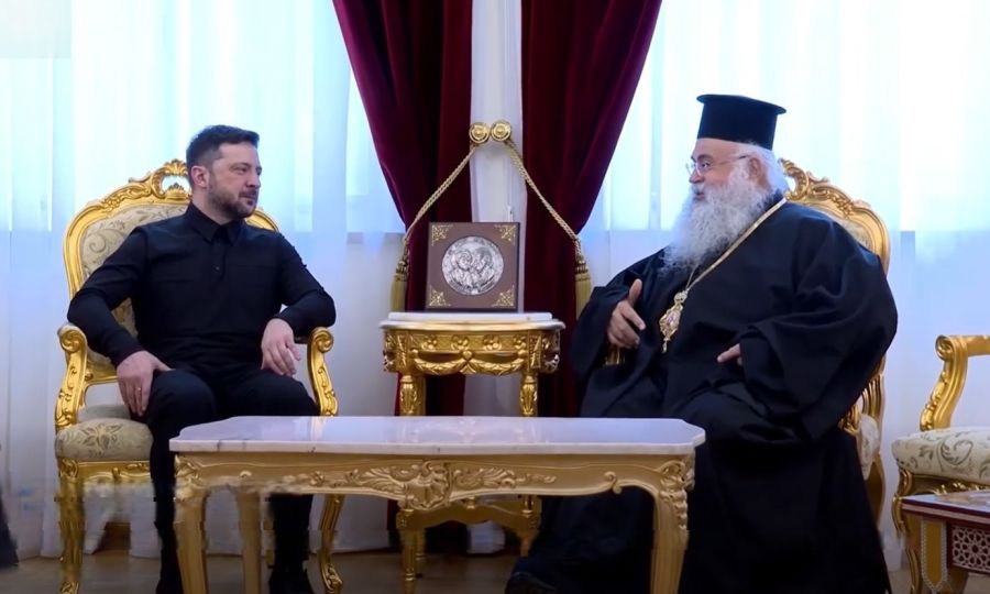 Zelenskyy avoids comment after Archbishop links Cyprus’s situation to Ukraine