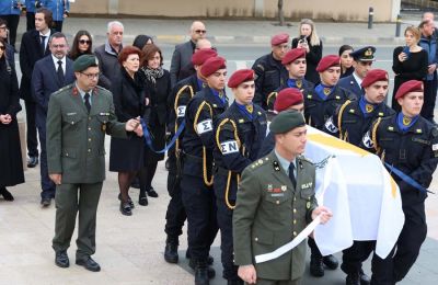 Cyprus and Greek leaders, along with Turkish Cypriot representative, attend final farewell. Photos by Philippos Christou