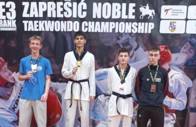 Kourougiannis and Komodromos won gold, while Dimitriou added bronze in Croatia. Photo credit: @cyprustaekwondofederation Facebook