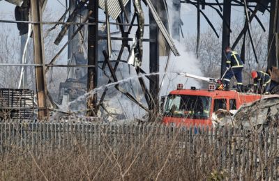  Trapped propane was eventually ignited by electrical or mechanical equipment, triggering the powerful explosion. Photo credit: trikalaola.gr