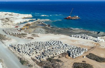 Aerial photo of construction at Pentakomo, by Silvio A. Rusmigo