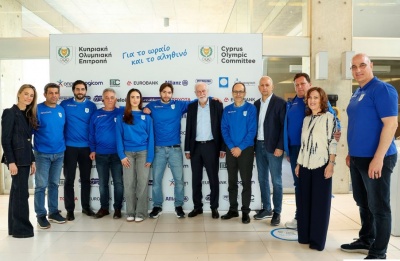 Yiannos Kouyioumdjian and Andrea Loizidou qualify on merit for Feb. 6–22 Games in Italy. Photo credit: @cyprusolympic Facebook