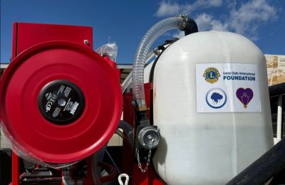 Donation marks second phase of humanitarian assistance following the 2025 wildfires. Photo credit: skalatimes.com