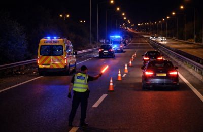 Motorway reopened after hours of closure; driver arrested as British Bases Police continue investigations. Image credit: AI-generated