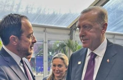 File photo of Turkish President Erdogan and Cyprus President Christodoulides