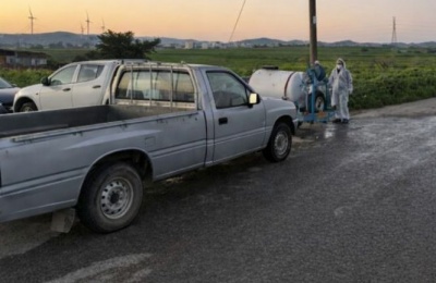 Roadblocks and vehicle disinfection in place while officials stress no risk to public health. File photo 24news