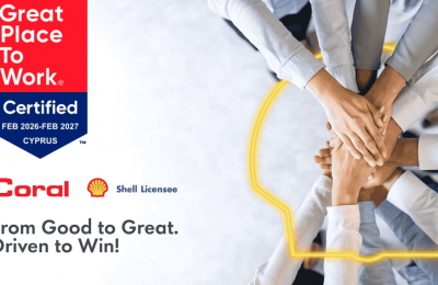 Coral Cyprus (Shell Licensee) certified as a Great Place To Work®
