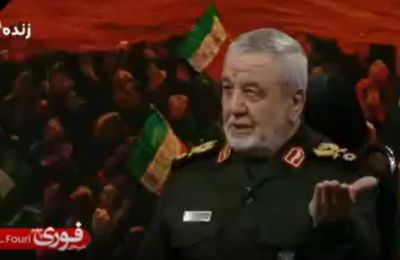 Iranian commander threatens forceful retaliation to drive American forces out. Photo credit: @Khabar_Fouri Telegram