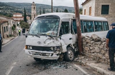 Traffic on the Agios Epifanios-Palaichori road restored as police investigate cause of crash. Photo source: AI