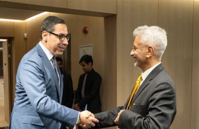 Kombos and Jaishankar meeting in Brussels