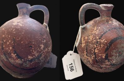 Rare Black-on-Red ware jug dates back to Cypro-Archaic I period. Photo credits: @DEPARTMENTOFANTIQUITIES Facebook