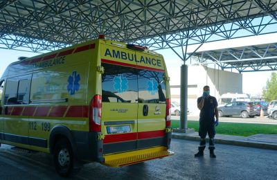 Police officers also hospitalized after breathing in smoke during the blaze. Photo credit: www.shso.org.cy