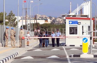 File photo of the Derynia crossing point in occupied Famagusta.