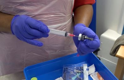 The treatment, given every three weeks as a one-minute injection or every six weeks as a two-minute one, is the second immunotherapy jab available in England. Photograph: Shivansh Gupta/PA