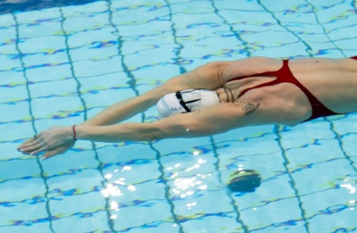 Fifth-place finish in 50m freestyle completes strong start to 2026 season. Photo credit: @KarolinaPelendritouOfficial Facebook