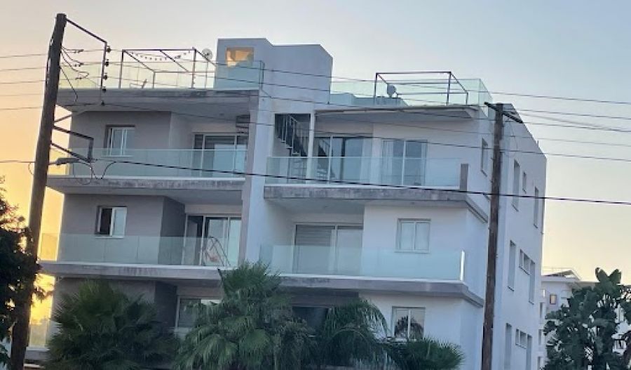 Photo of the apartment building in Kamares, Limassol where the suspected Hamas member was living with his family.