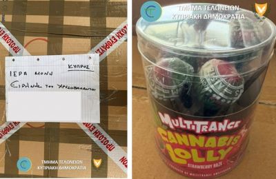 The inspection also uncovered 1,440 cannabis-flavoured lollipops and shipments of branded toys suspected of violating intellectual property rights. Photo credit: @customscy Facebook