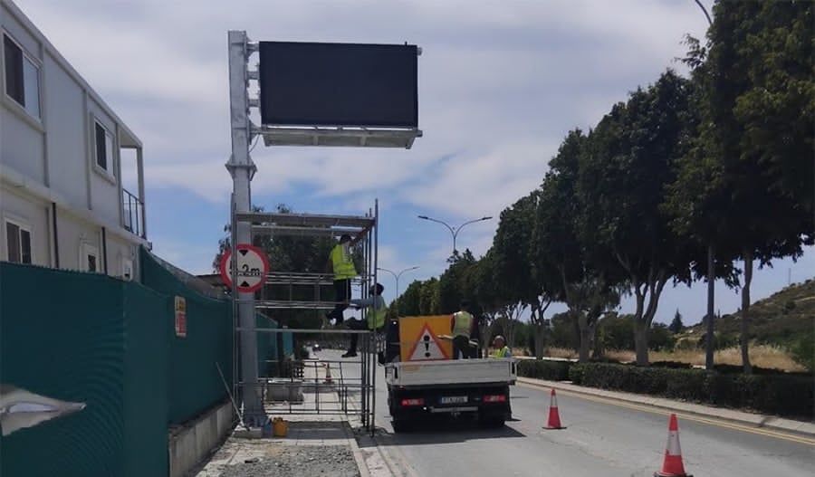Forty signs have been installed across Cyprus and are awaiting activation.