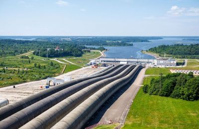 The Kruonis hydroelectric power station in the Kaunas region of Lithuania, which operates as an energy storage system.
