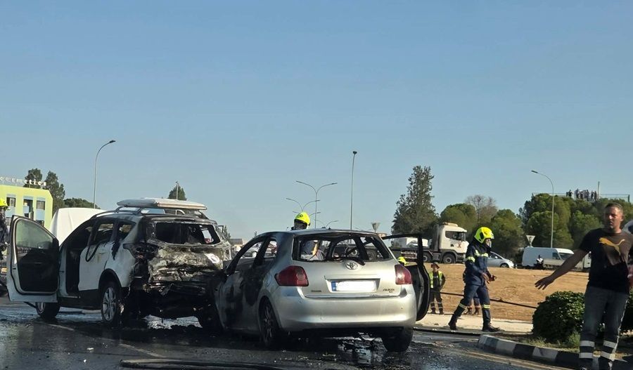Off-duty police officer allegedly drunk behind the wheel causes fiery three-car crash