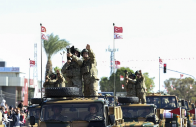 File photo of Turkish Cypriot military parade in 2025 (photo: AA)