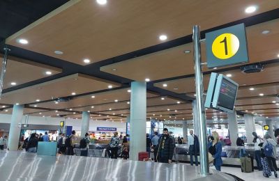 File photo of Larnaca airport arrivals area