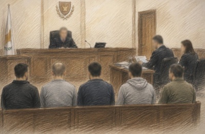 All five defendants remain in custody after court rejects bail objection. Image is AI