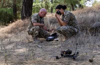 New laboratory focuses on sUAV and FPV systems. Photo is screen captured from @NationalGuardCY Facebook video
