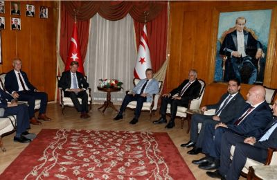 Krah visits the occupied areas at invitation of the Turkish Cypriot ''parliament.'' Photo credit: Cyprus Mirror