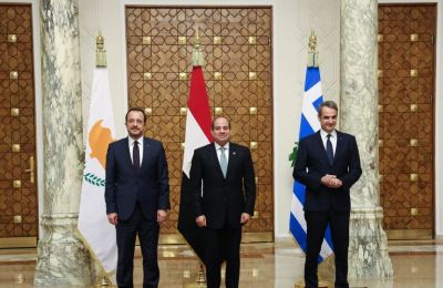 Christodoulides and Sisi talk energy and defence before three-way summit