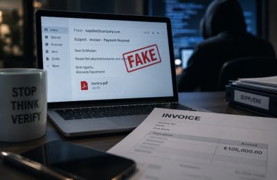 The payment looked legitimate, the invoice looked genuine and the bank details were anything but. Image is AI