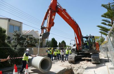File photo of new wastewater treatment plant and pumping stations in Limassol. Photo credit: eoalemesos.org.cy